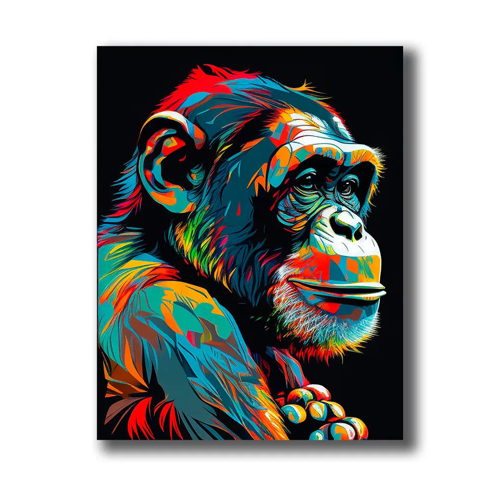 Tableau Singe en Couleur