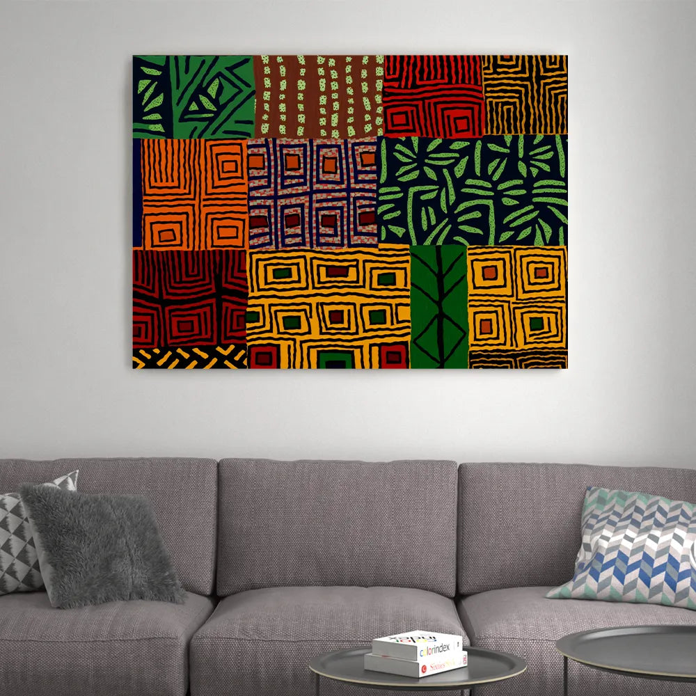 tableau africain coloré