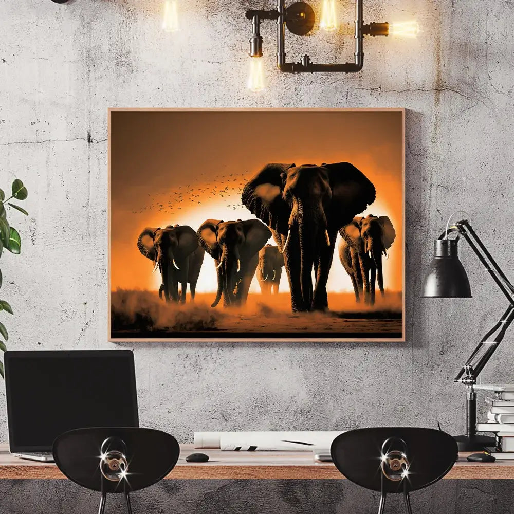 animaux elephant en afrique