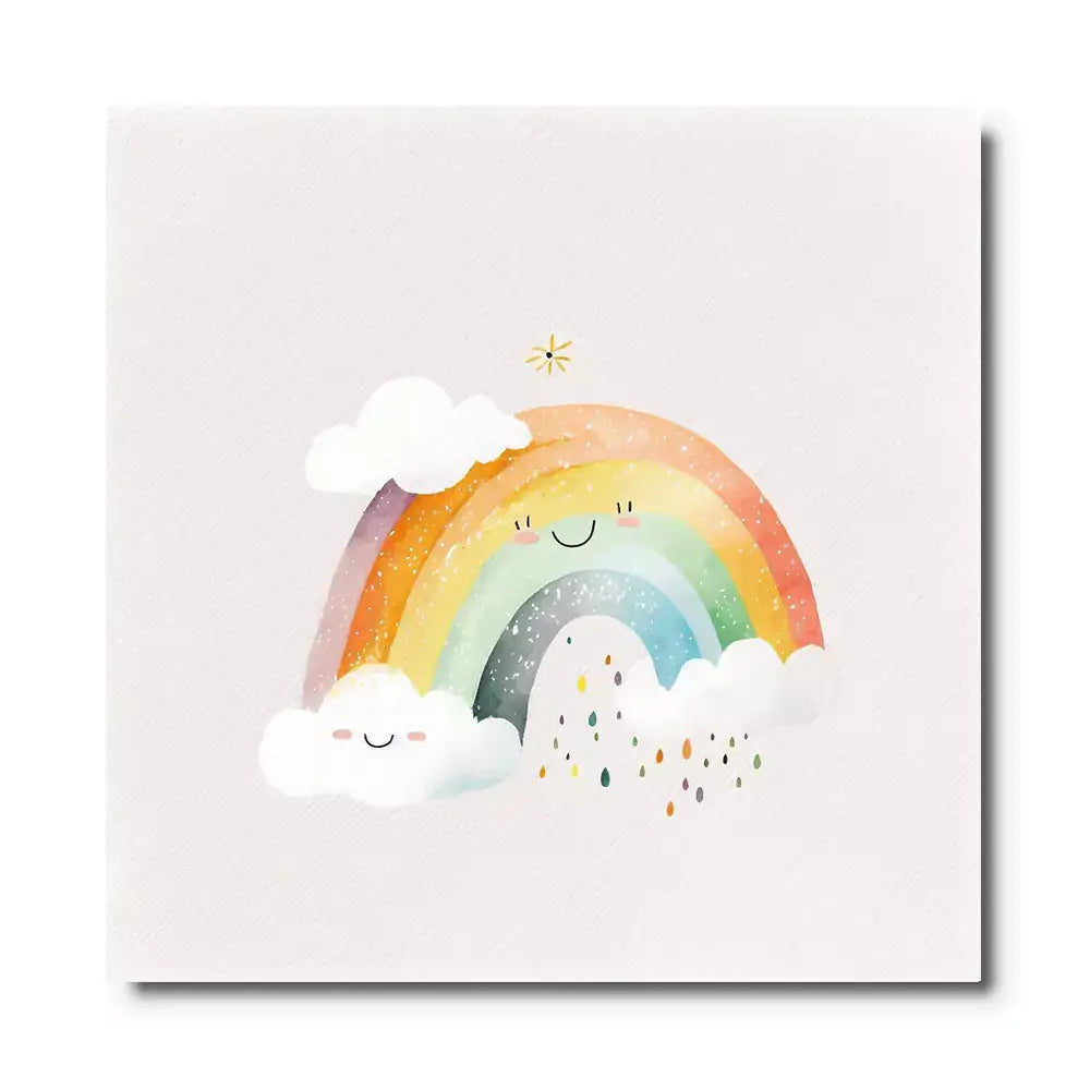 tableau arc en ciel chambre bébé