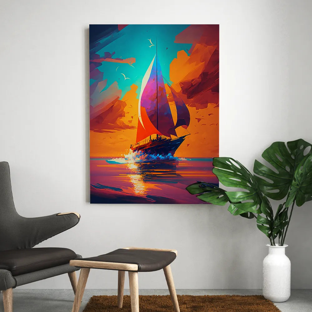 tableau bateau colore