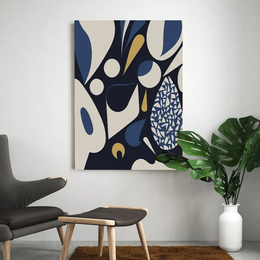 tableau bleu art