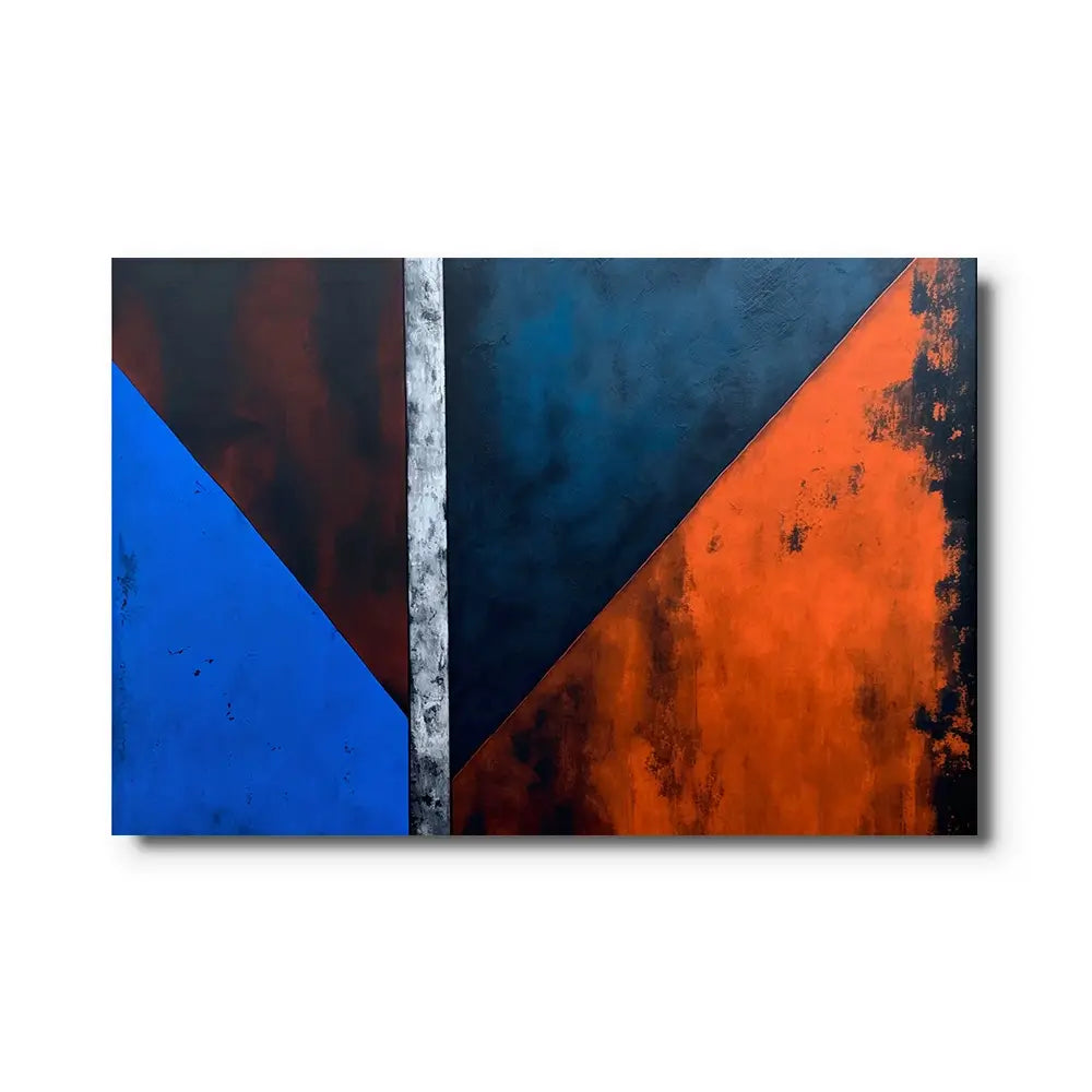 tableau bleu et orange