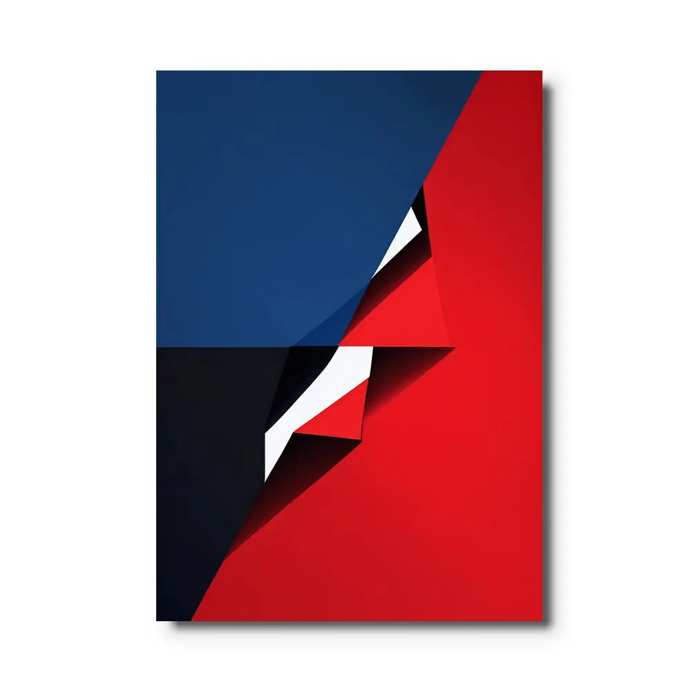 tableau bleu et rouge