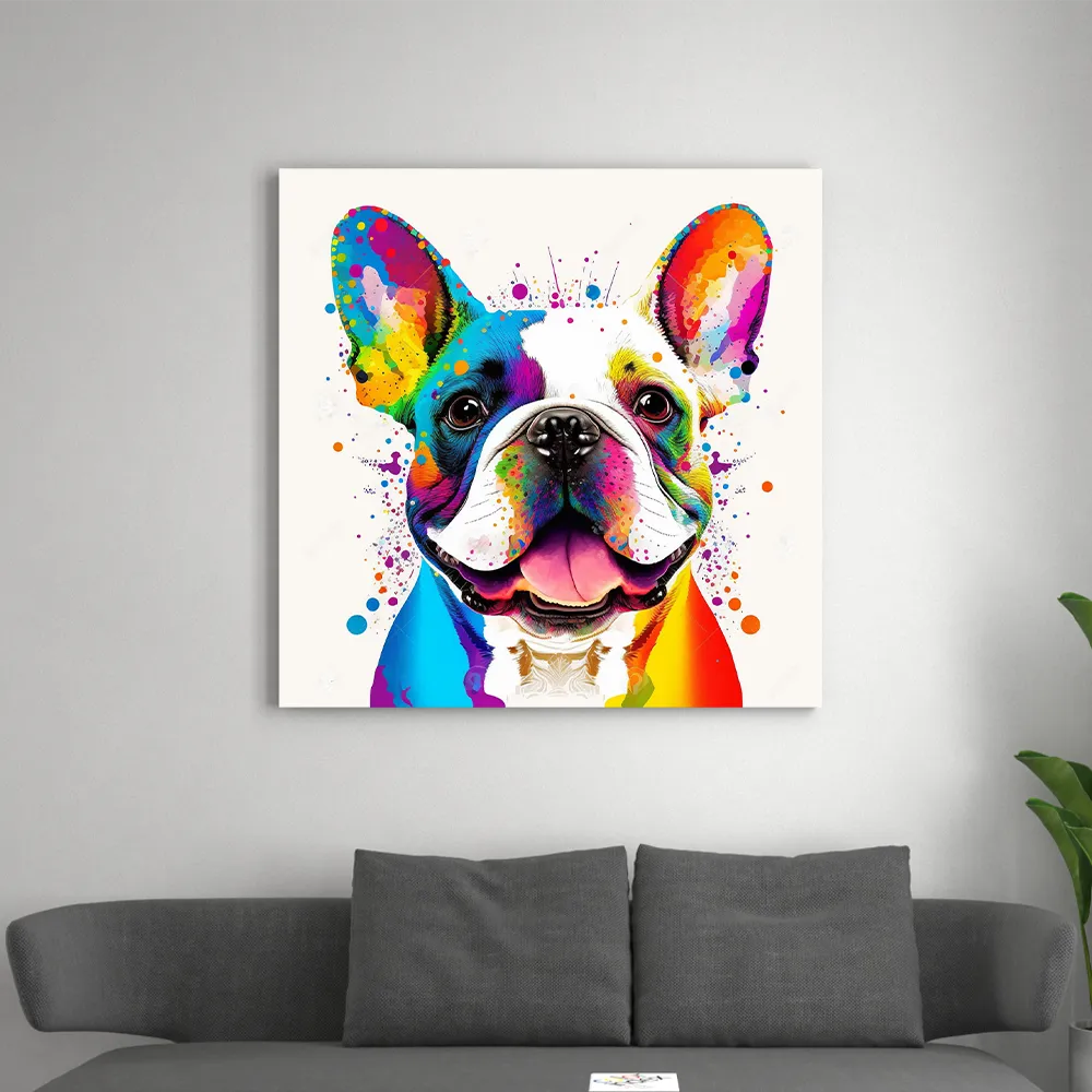 tableau bouledogue coloré