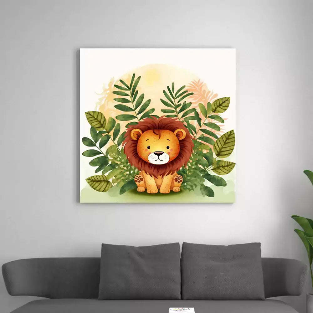 tableau chambre bébé jungle