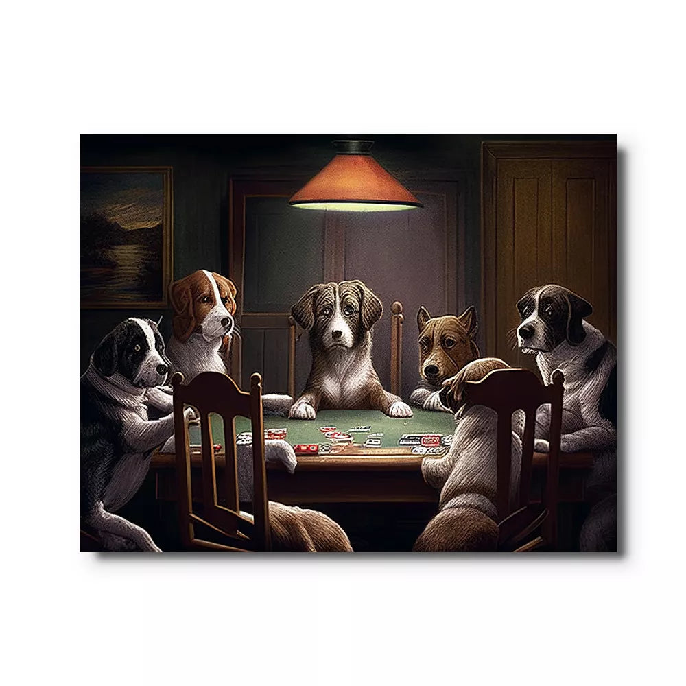tableau-chiens-partie-poker