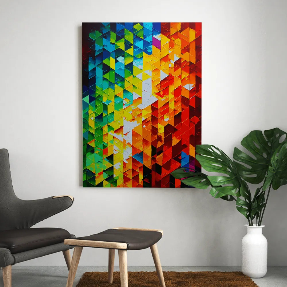 tableau contemporain coloré