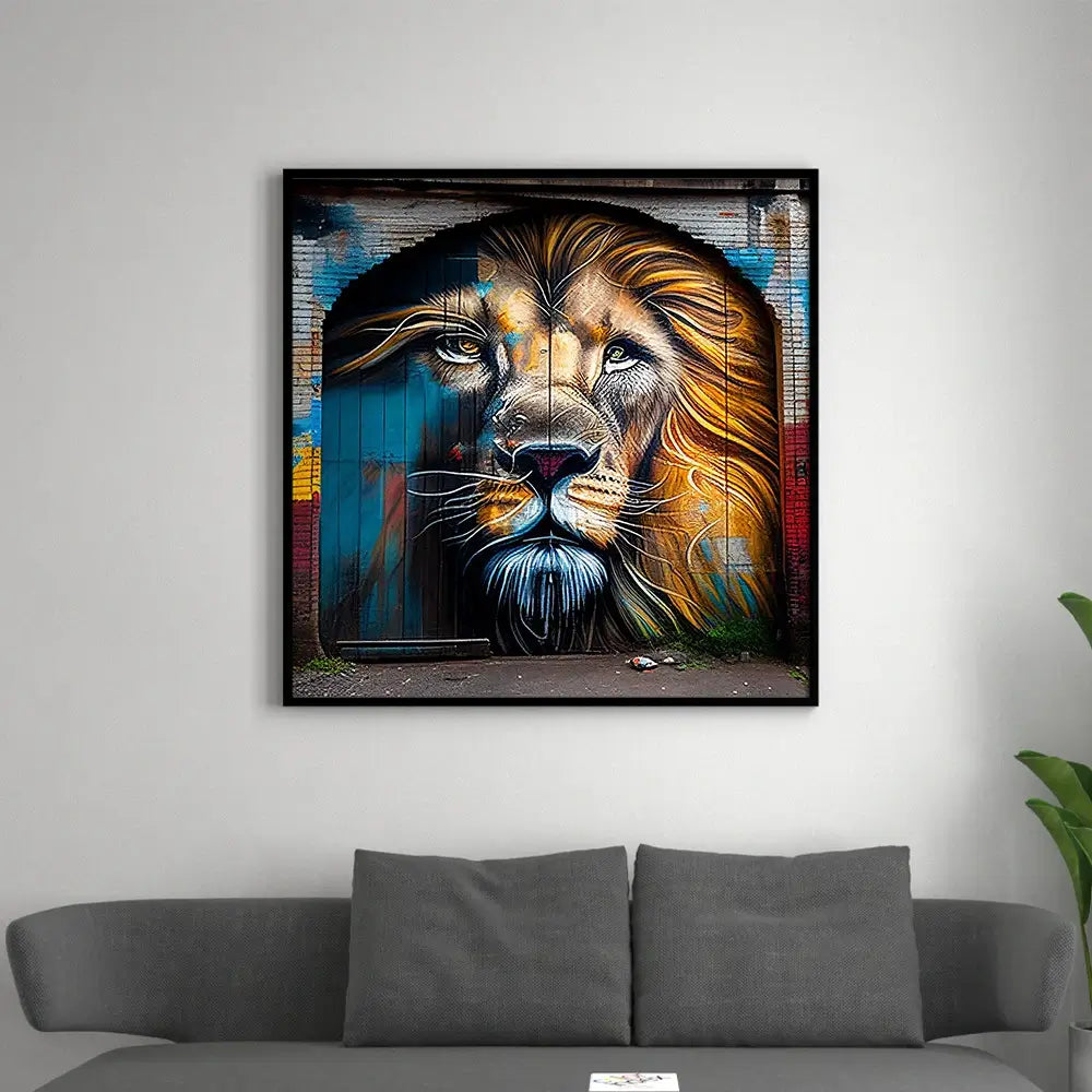 lion contemporain tableau