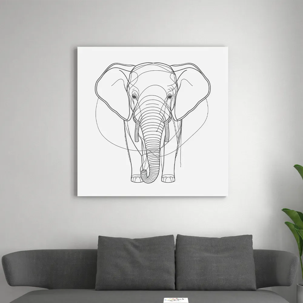 tableau dessin elephant
