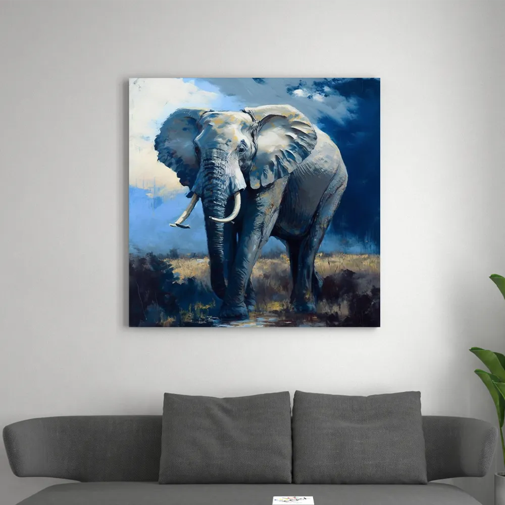 tableau elephant peinture