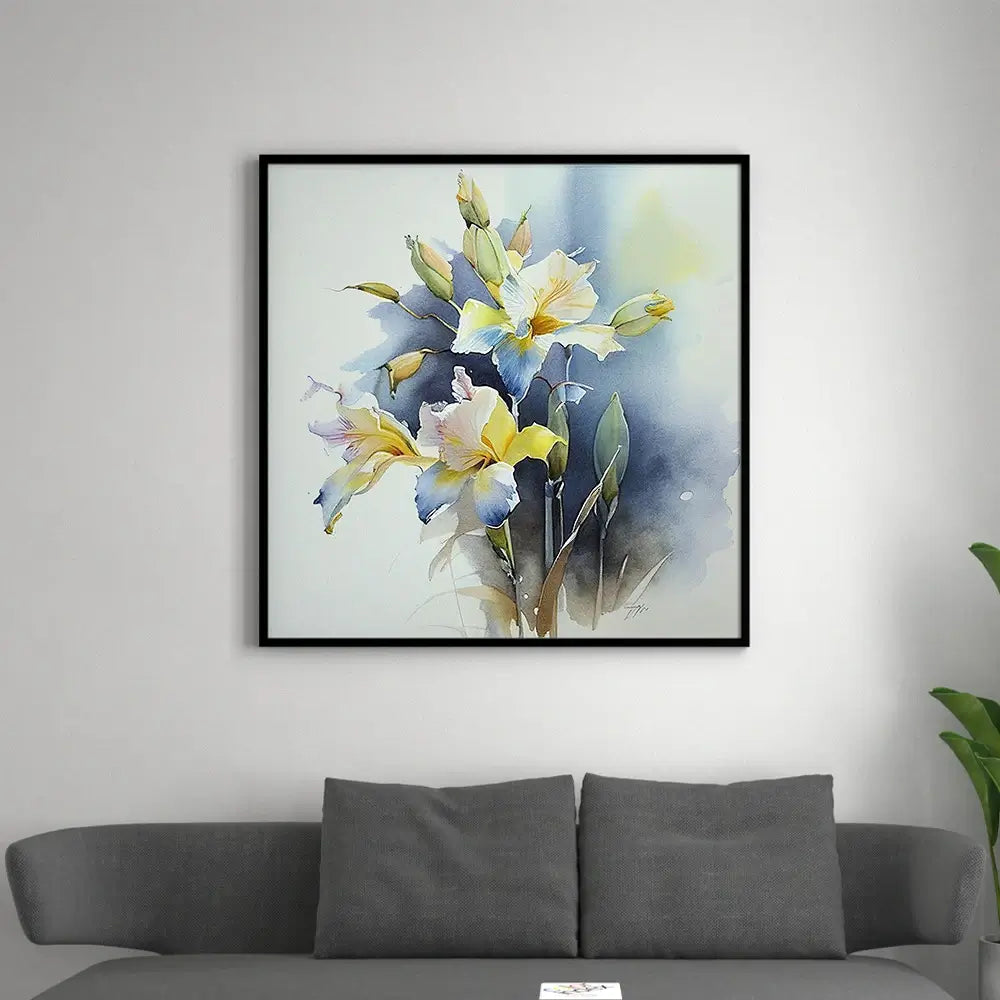 tableau fleur de lys acrylique sur canvas