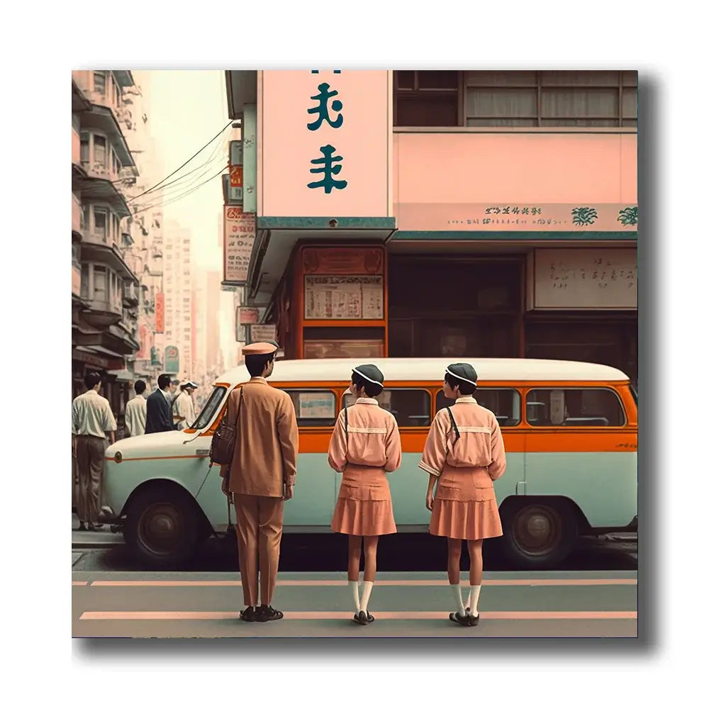 inspiration japonaise par Wes Anderson tableau