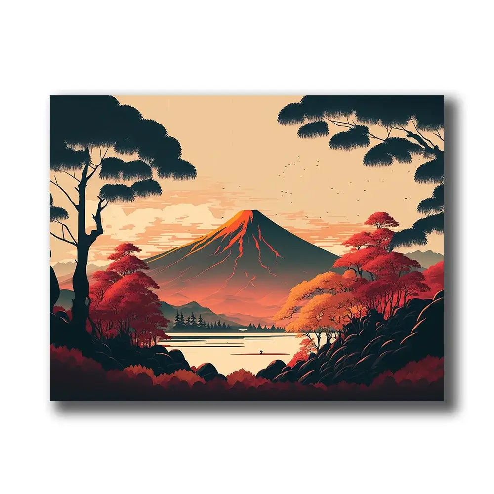 tableau japonais mont fuji