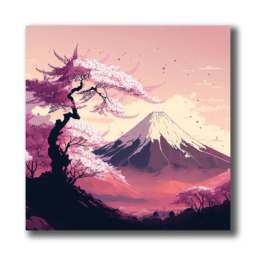 cerisiers en fleurs sakura sur tableau
