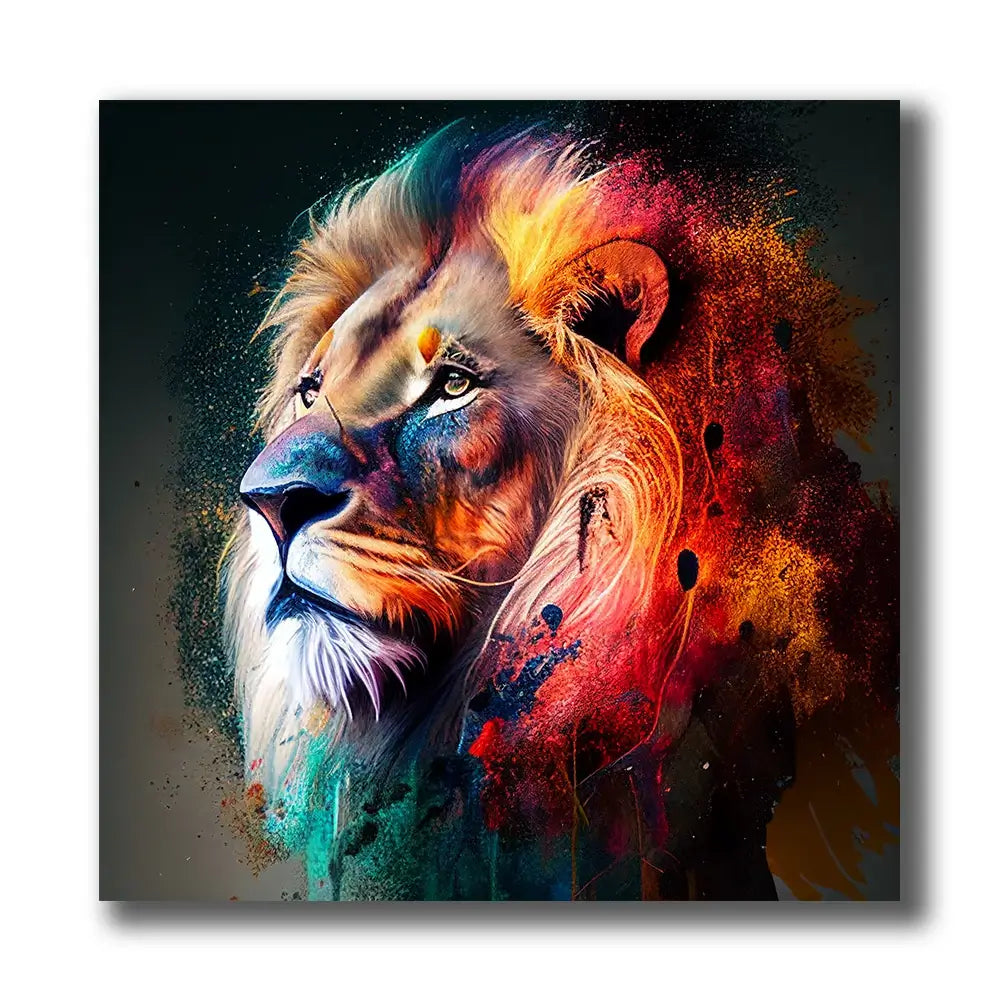 lion coloré