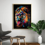 tableau lion pop art