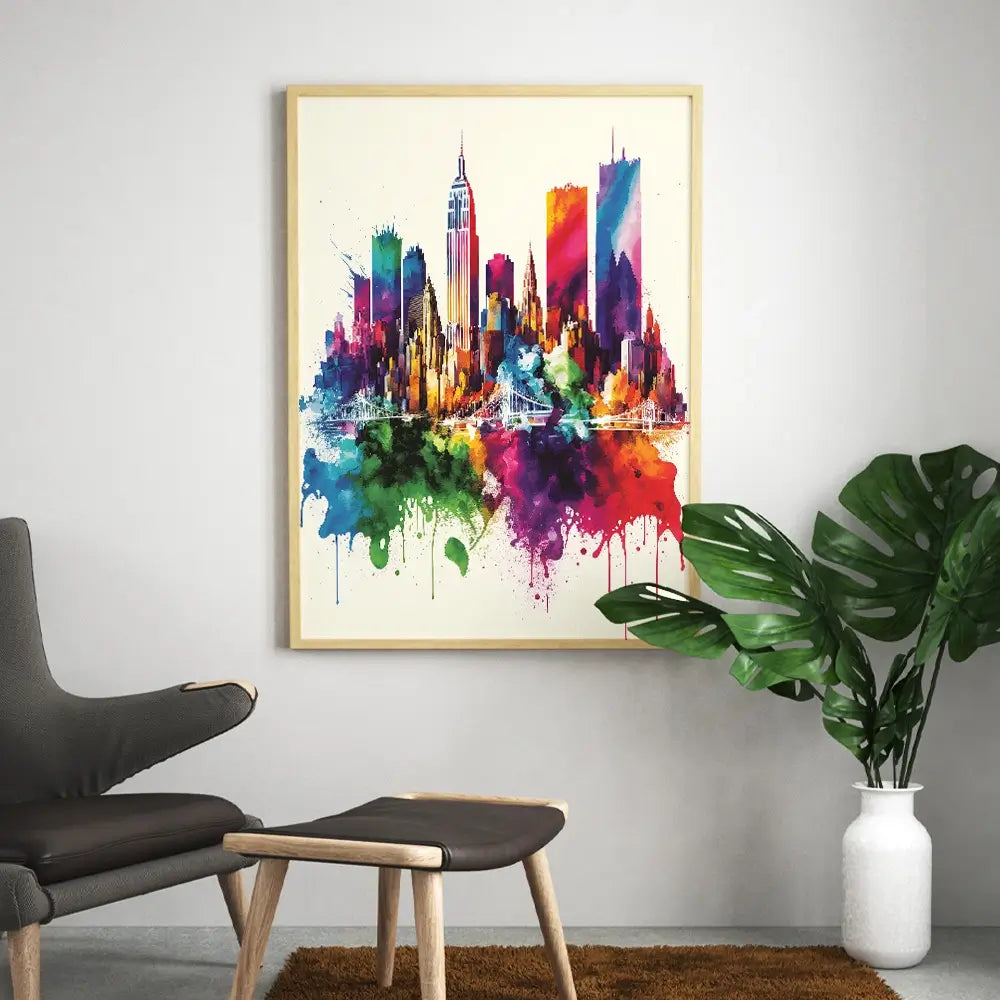 tableau new york coloré