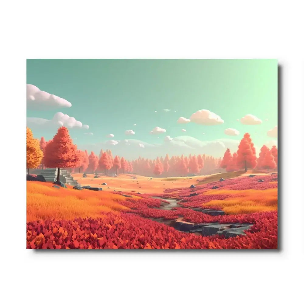 tableau paysage automne
