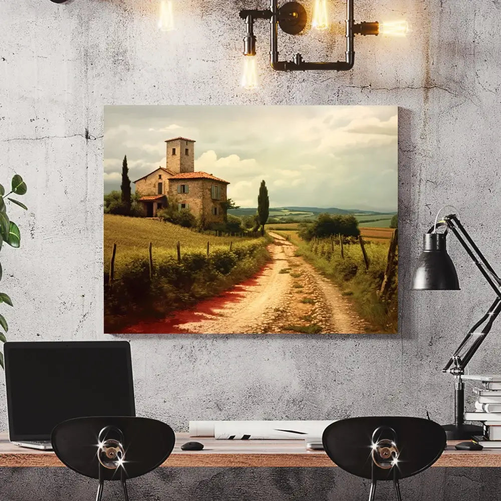 tableau paysage campagne