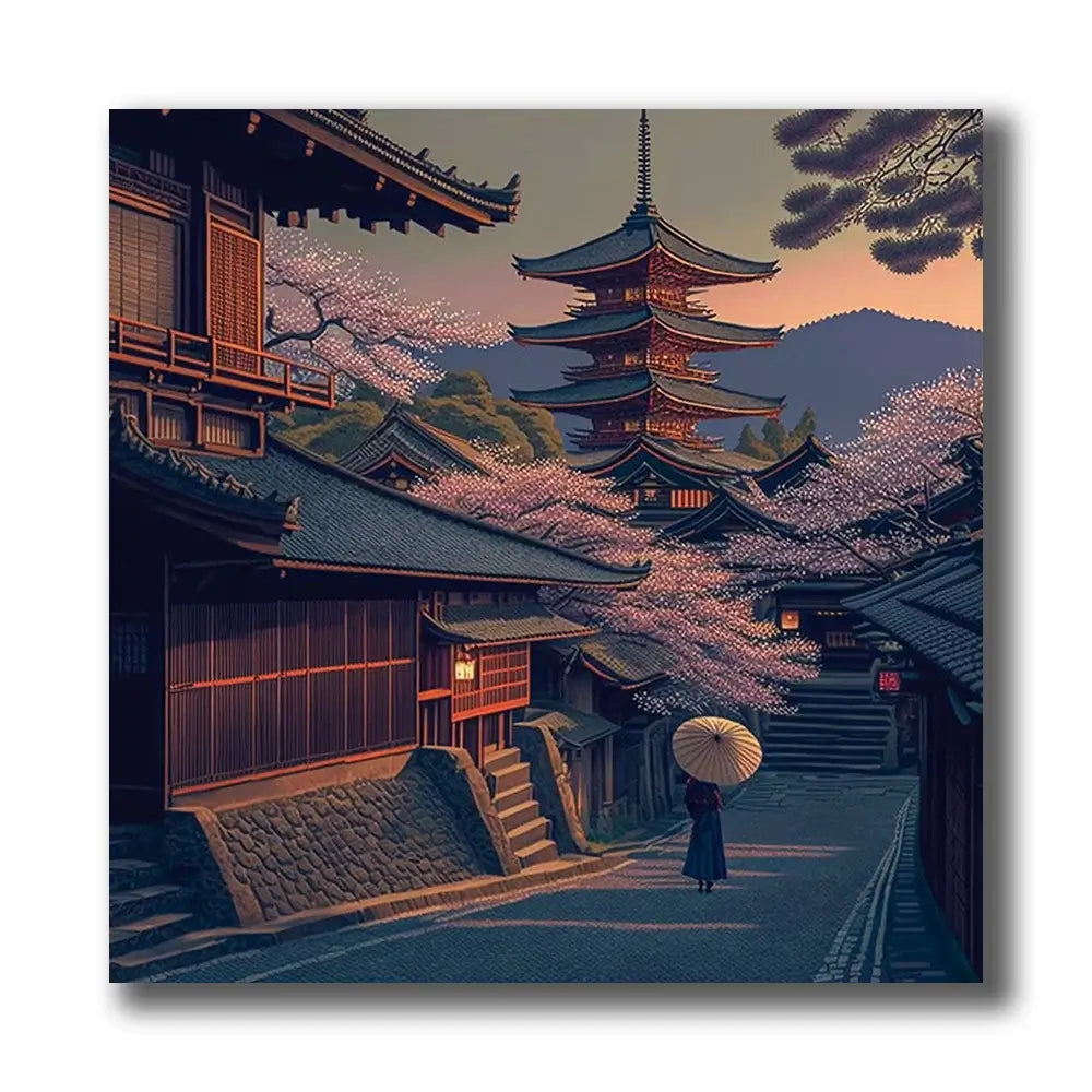 tableau temple japonais