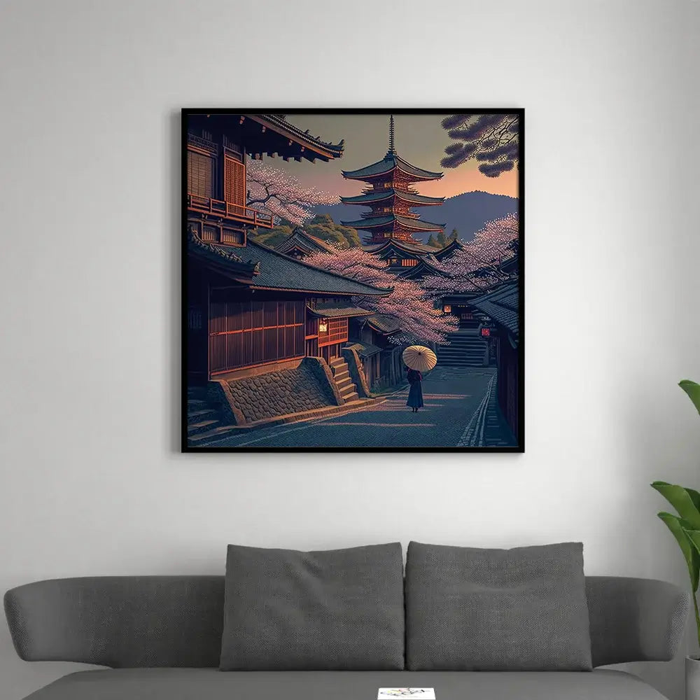 tableau temple japonais