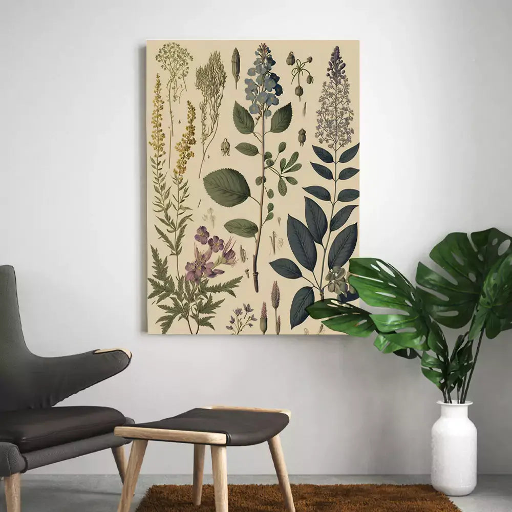 Botanical Tableau Tableau Vintage Botanique : Art Ancien et Nature | IA Galerie