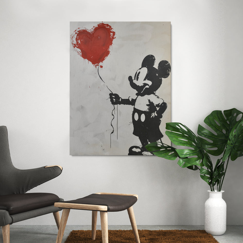 tableau_banksy_ballon_mickey