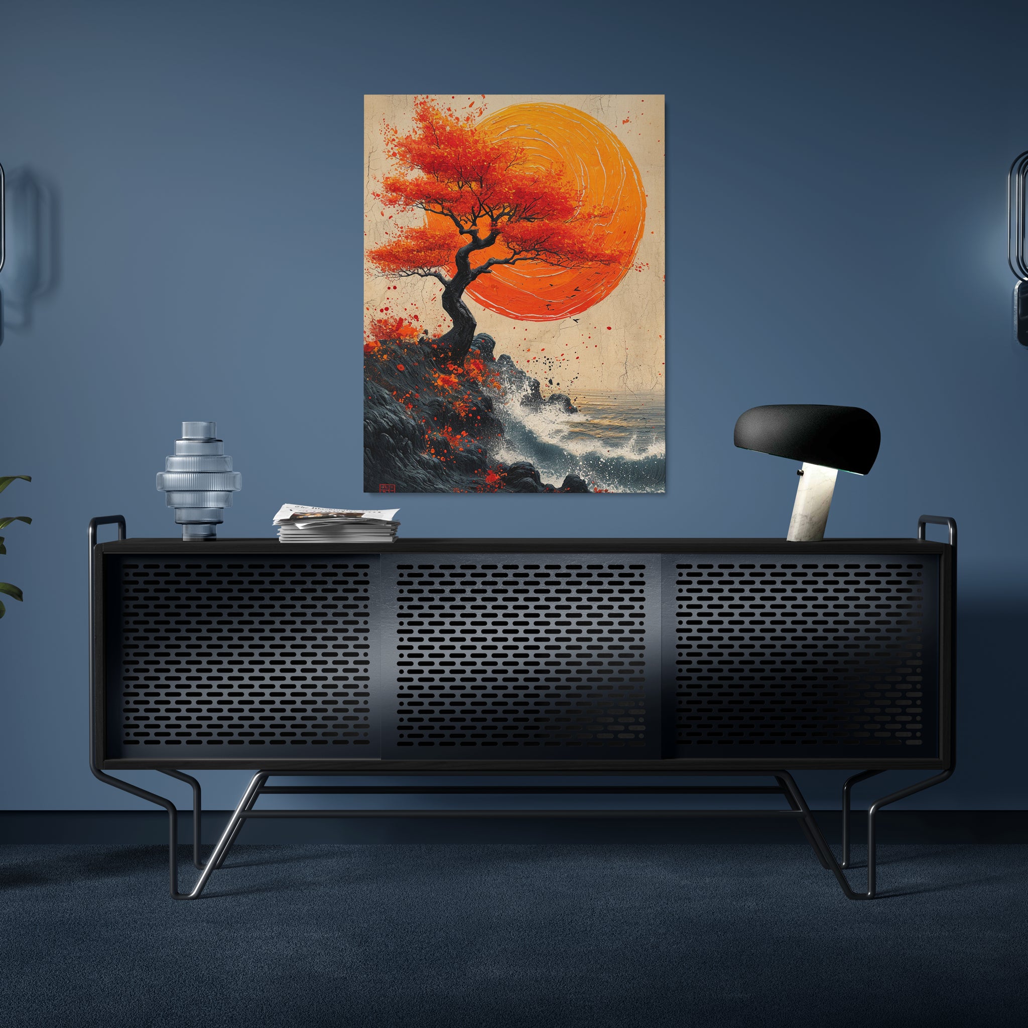 tableau_deco_arbre_de_vie_rouge