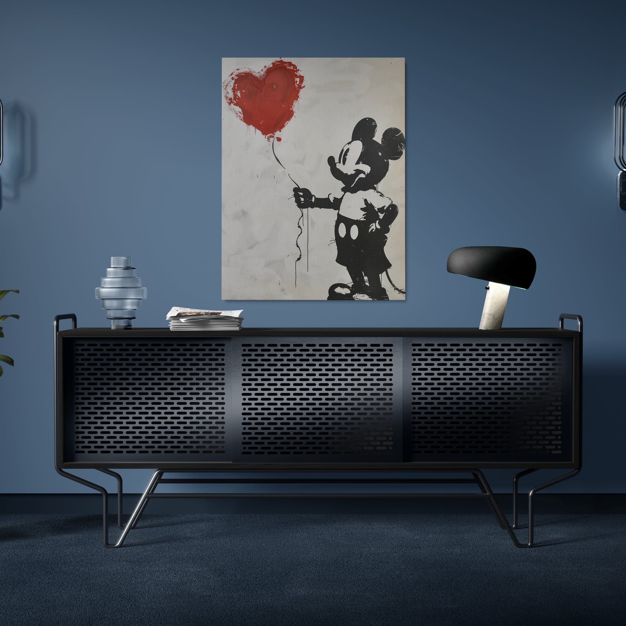 tableau_deco_banksy_ballon_mickey