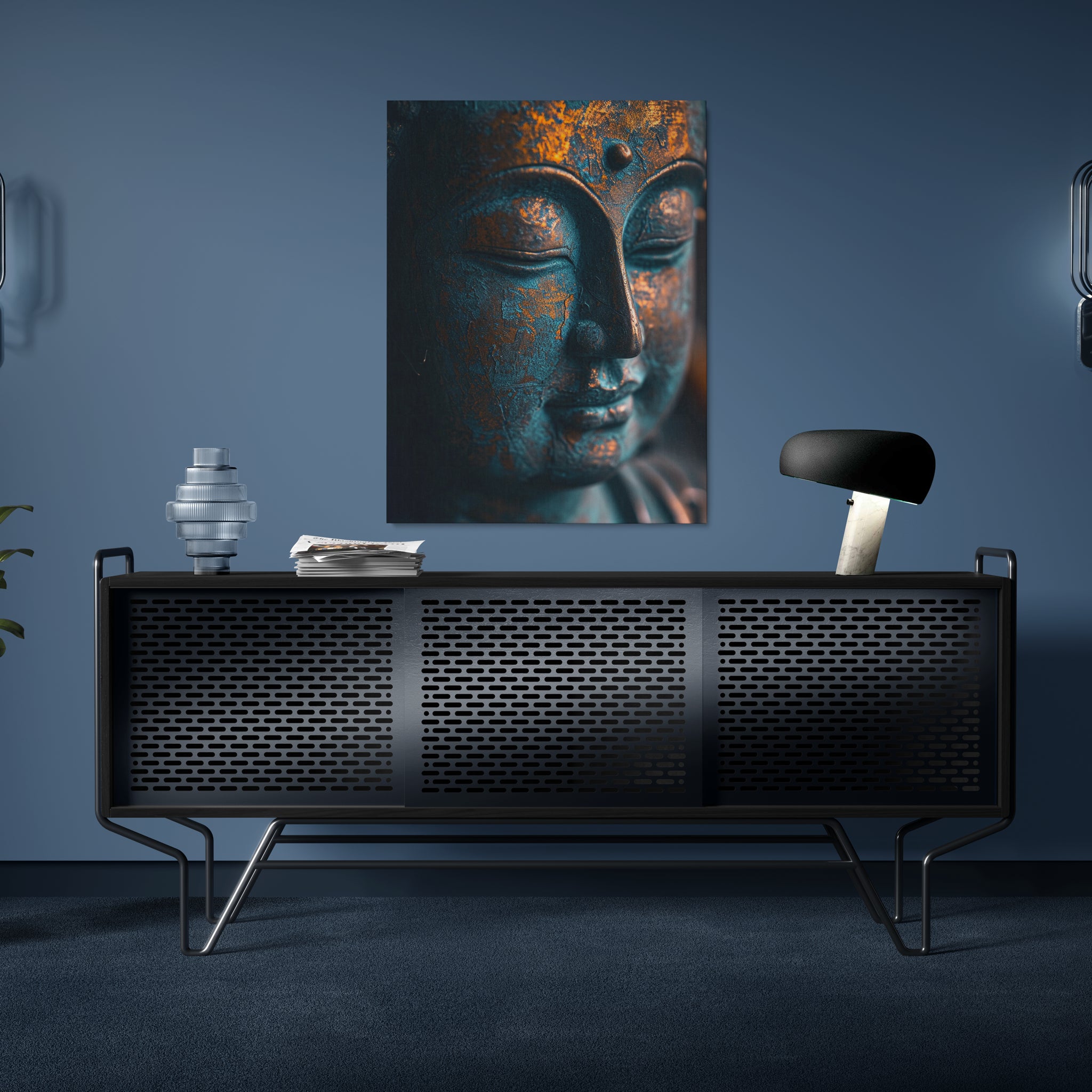 tableau_deco_bouddha_bleu