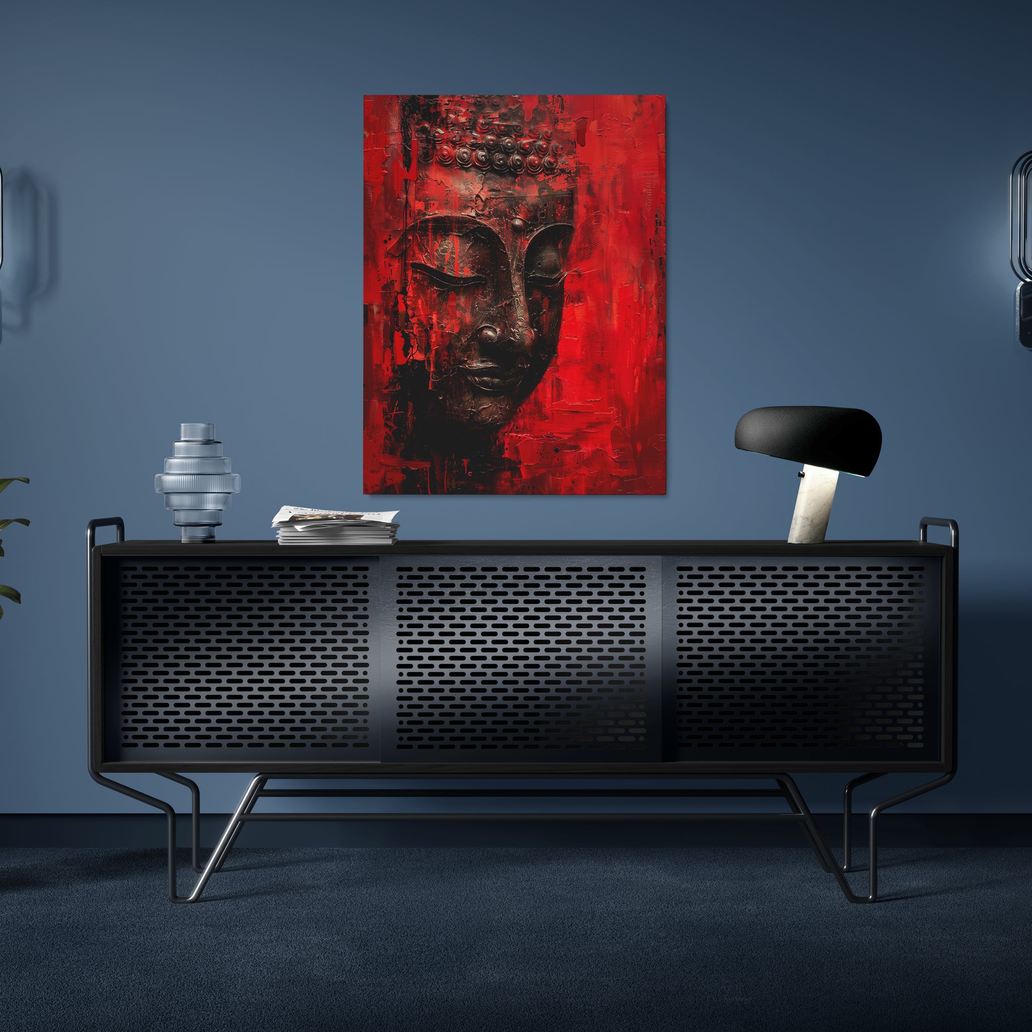 tableau_deco_zen_bouddha_rouge
