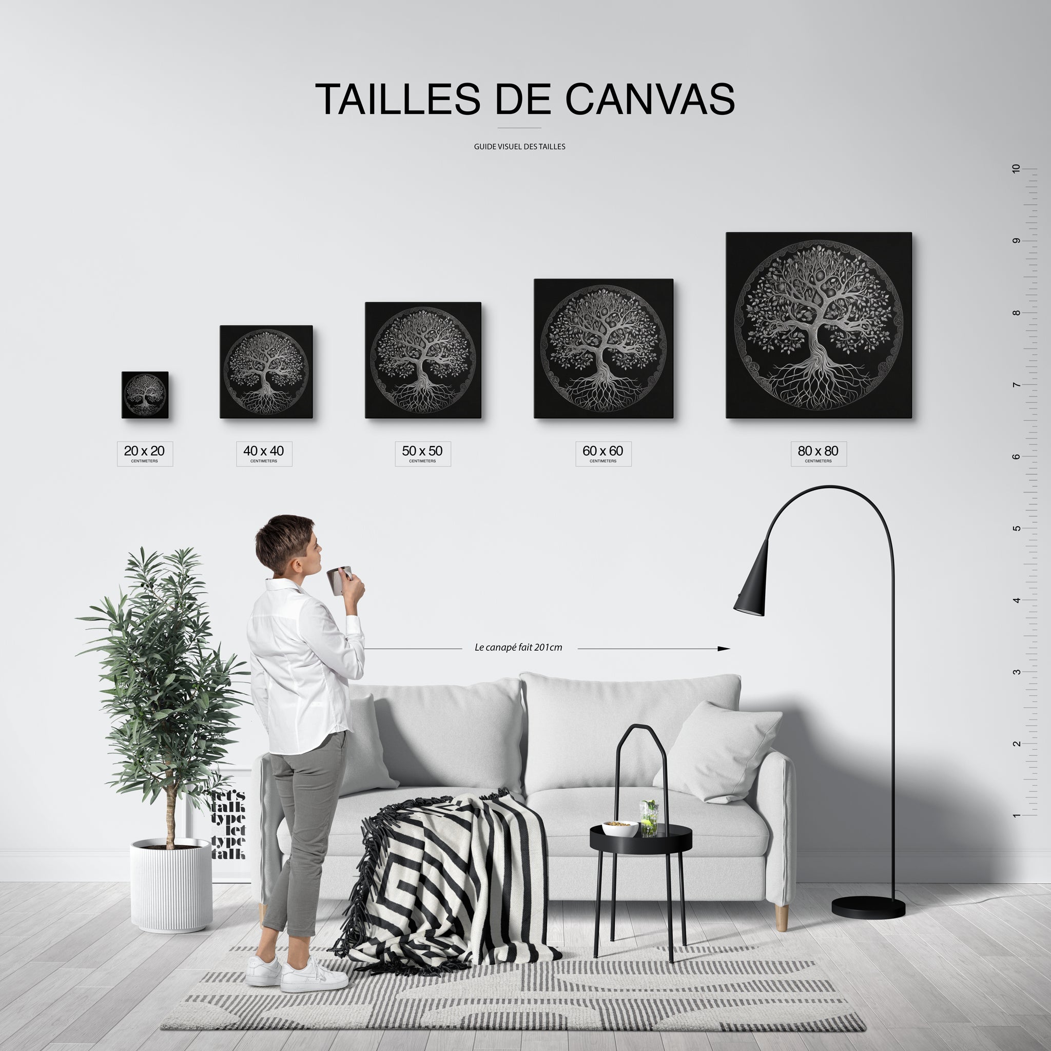 tableau_mural_Arbre_de_vie_argent
