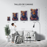 tableau_mural_animaux_colore
