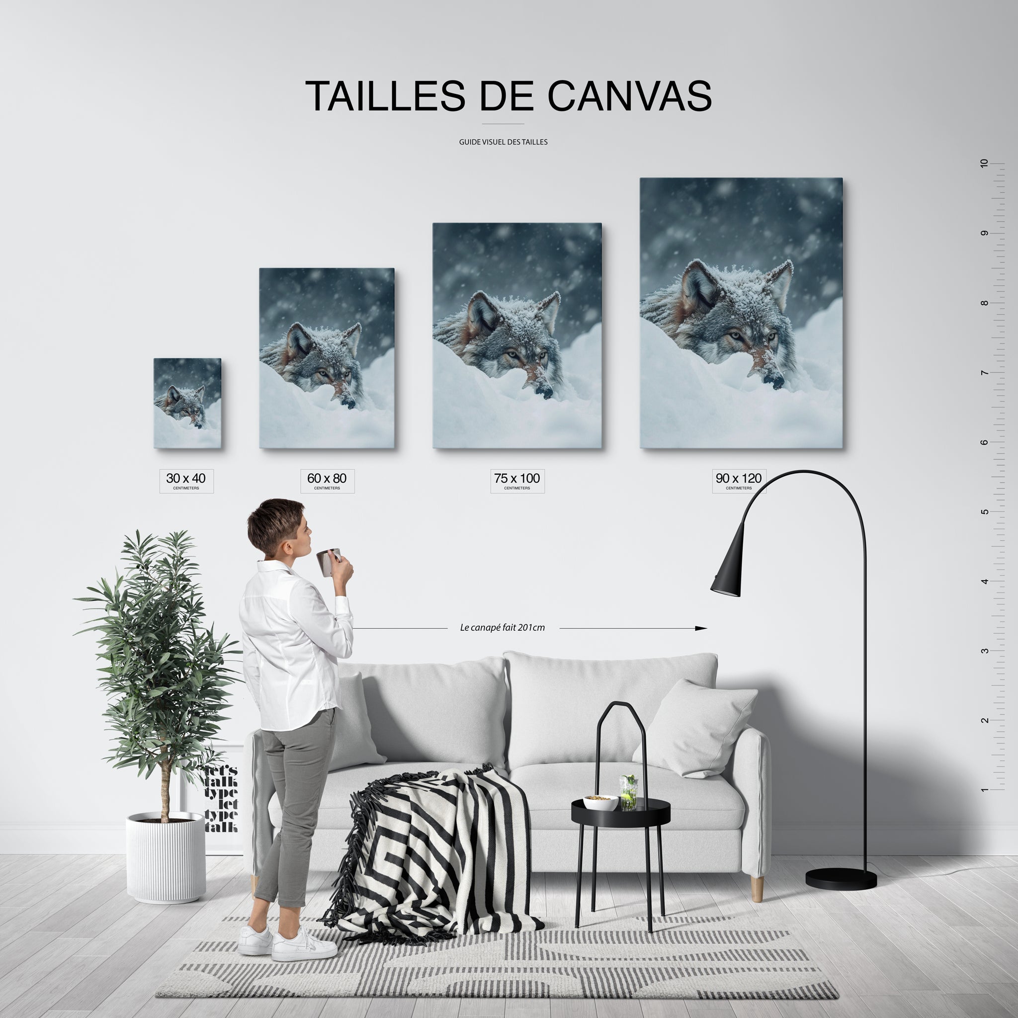 tableau_mural_animaux_dans_la_neige