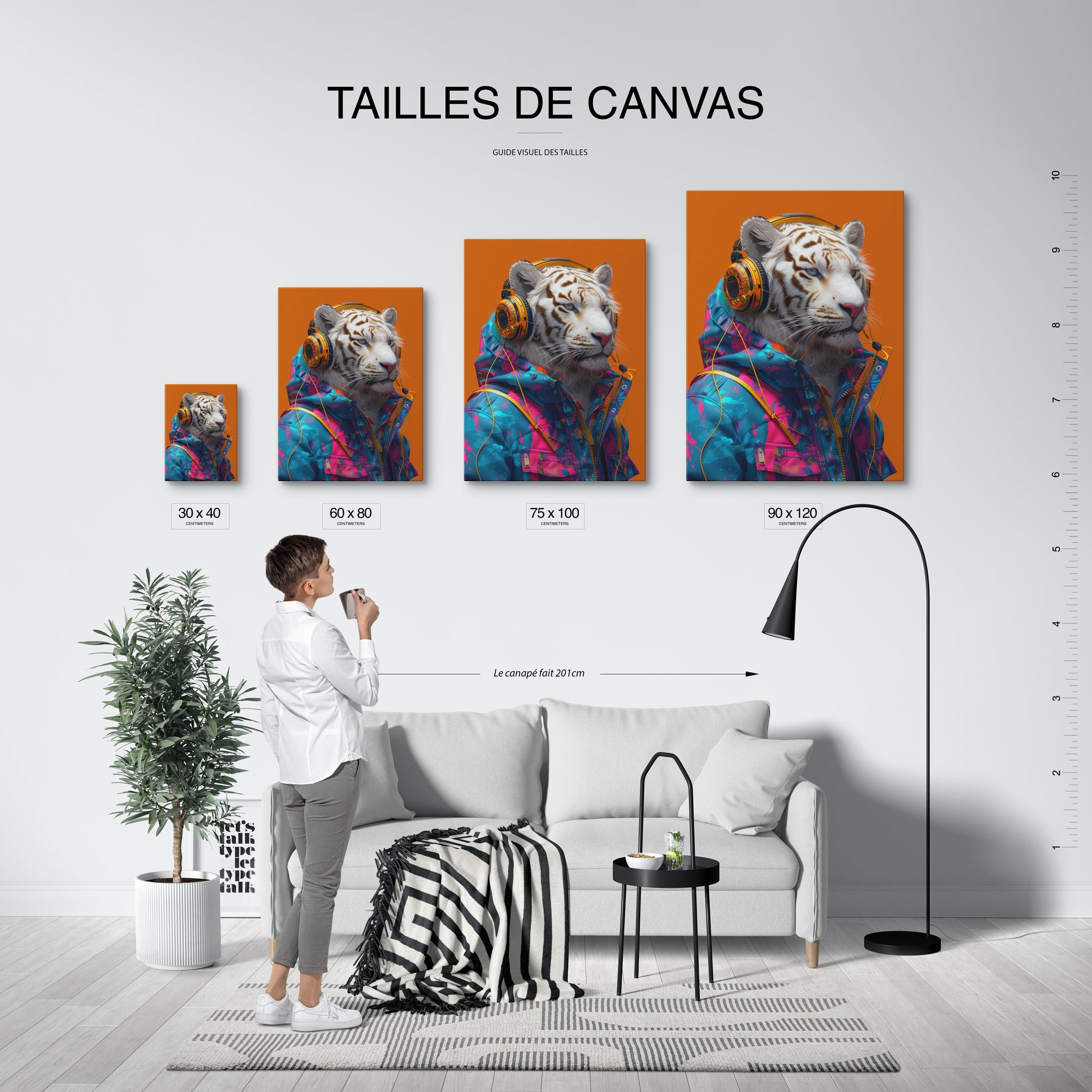 tableau_mural_animaux_habilles