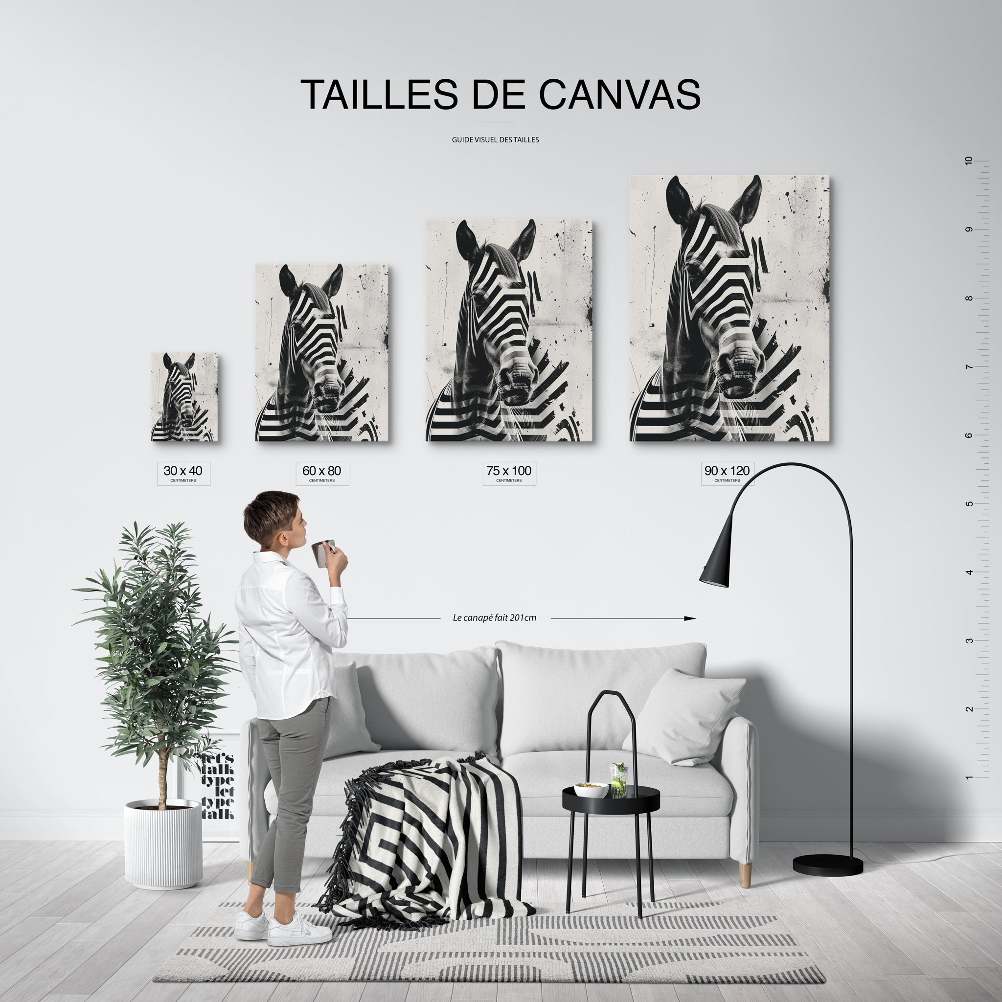 tableau_mural_animaux_moderne