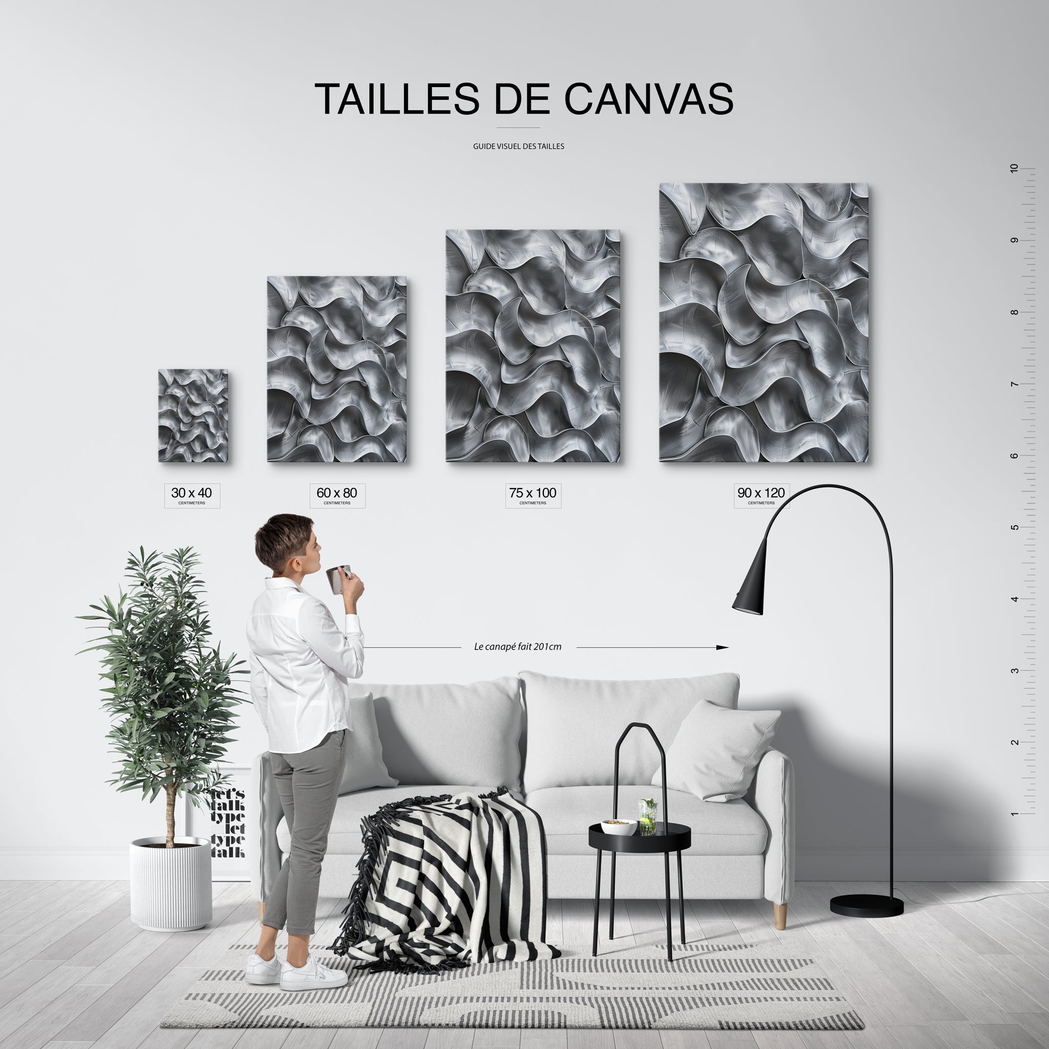 tableau_mural_argente_design