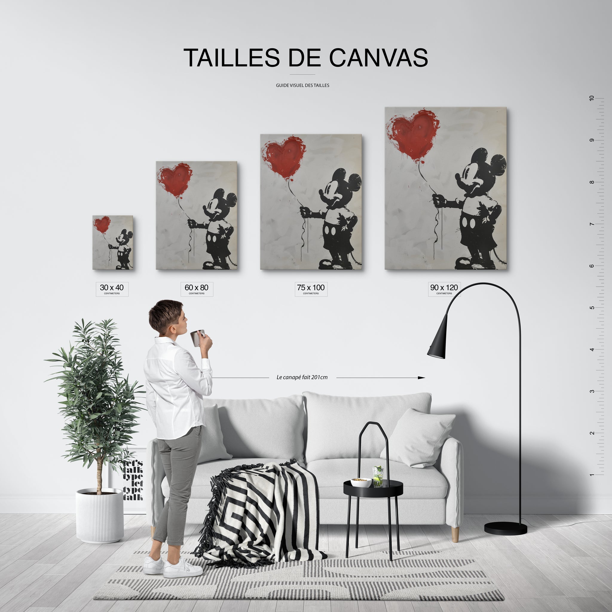 tableau_mural_banksy_ballon_mickey