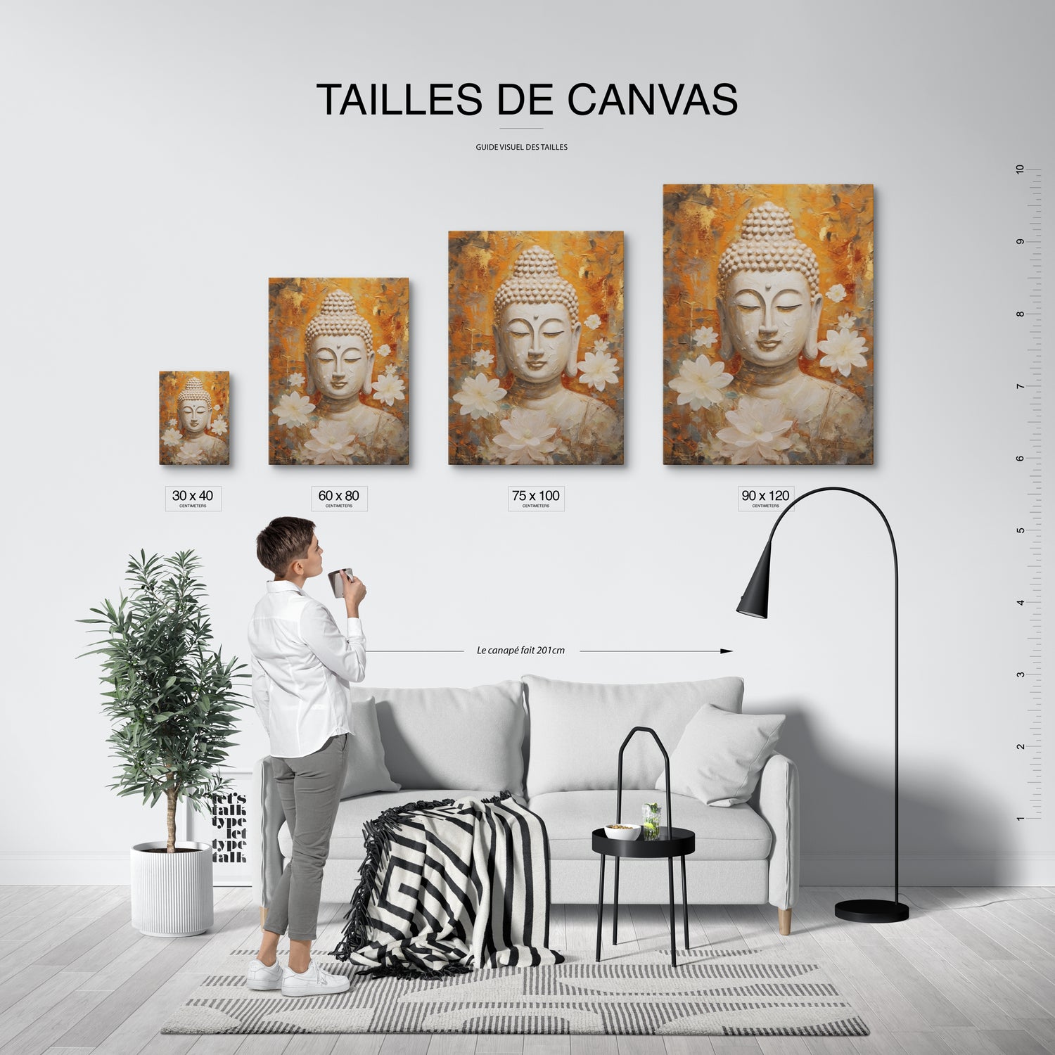 tableau_mural_bouddha_blanc