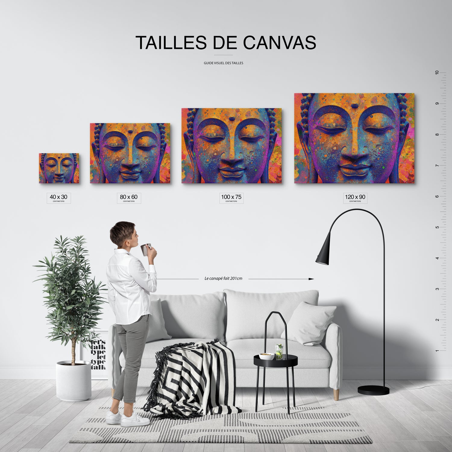 tableau_mural_bouddha_pop_art