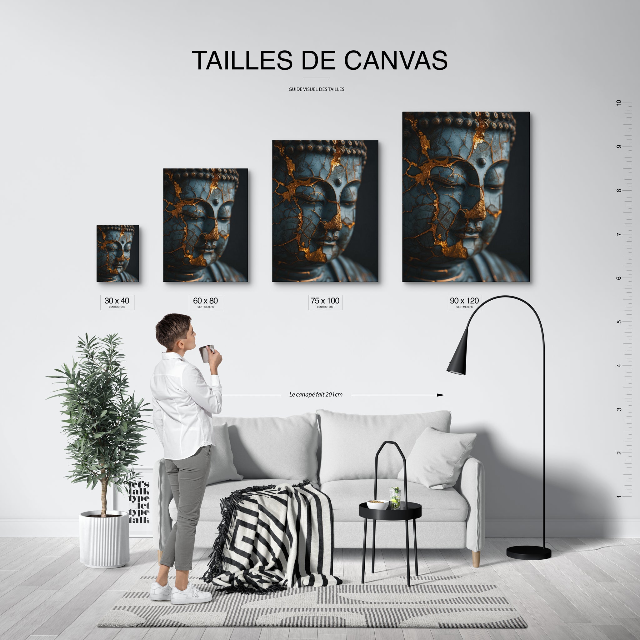 tableau_mural_bouddha_turquoise
