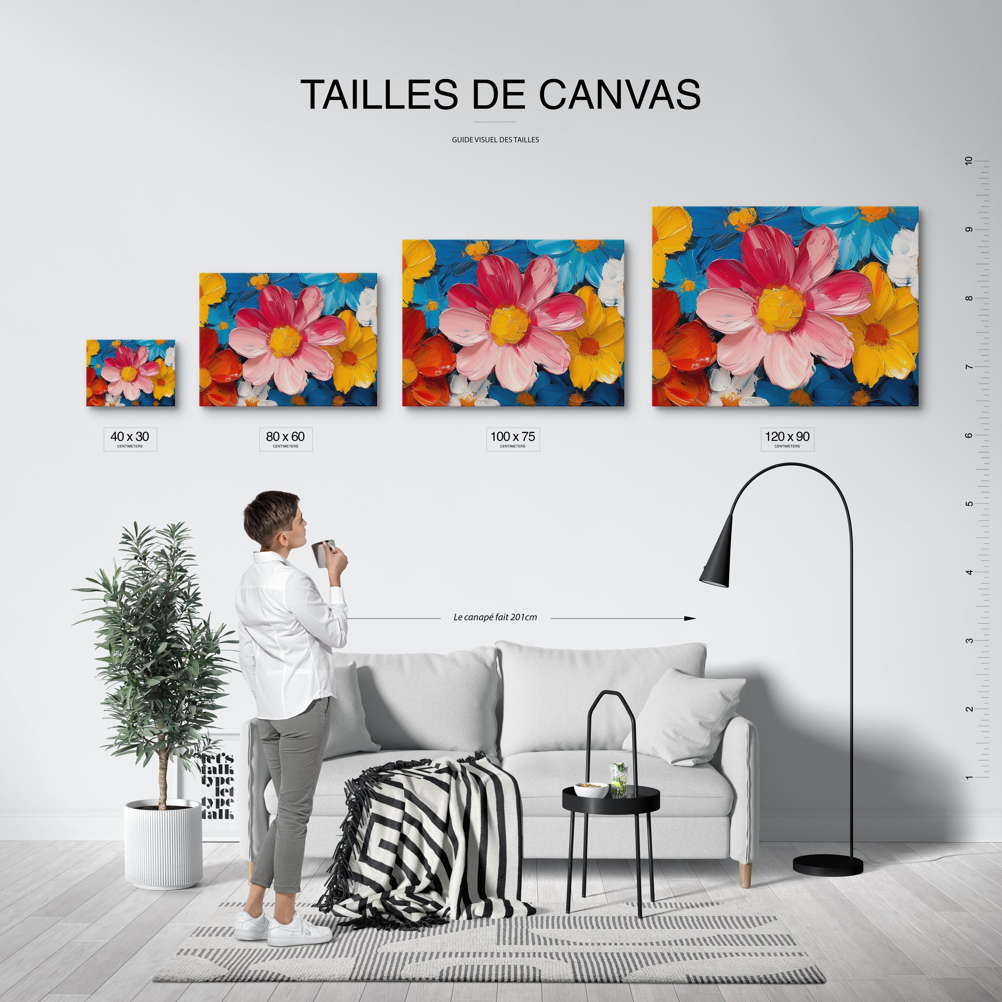 tableau_mural_contemporain_avec_fleurs