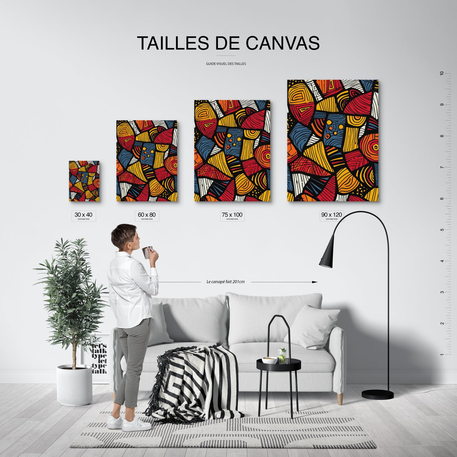 tableau_mural_d'art_abstrait_africain