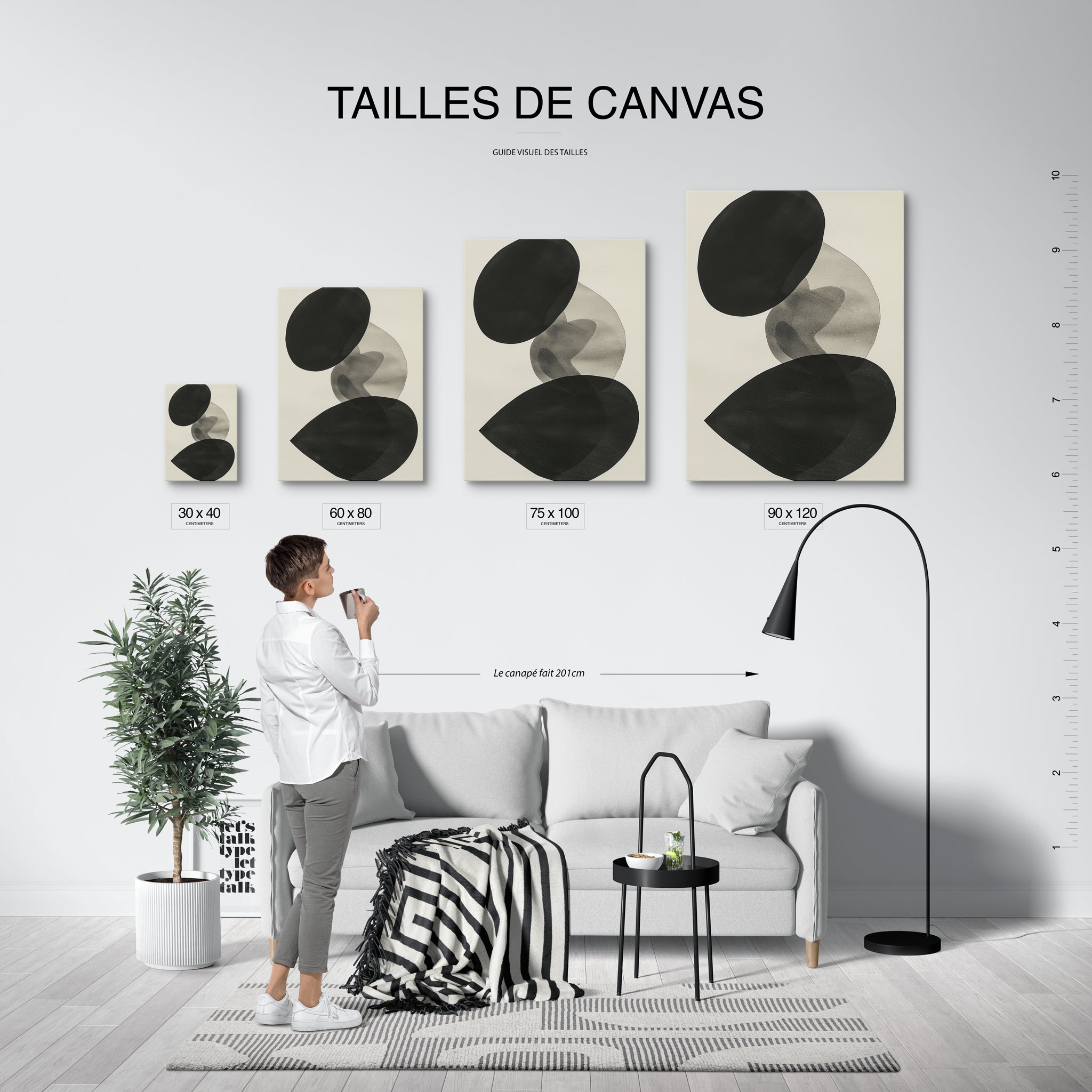tableau_mural_design_noir_et_blanc