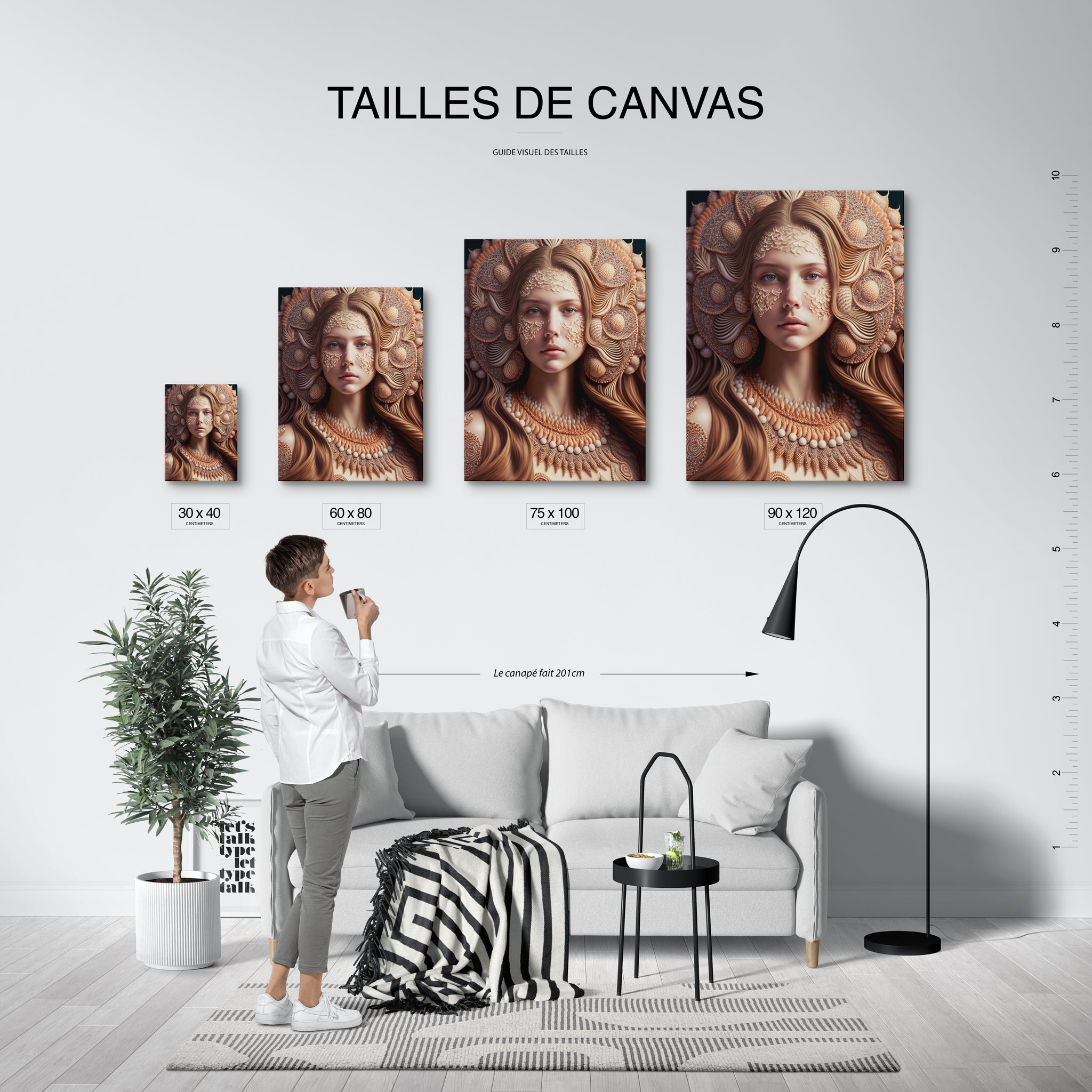 tableau_mural_femme_coquillage
