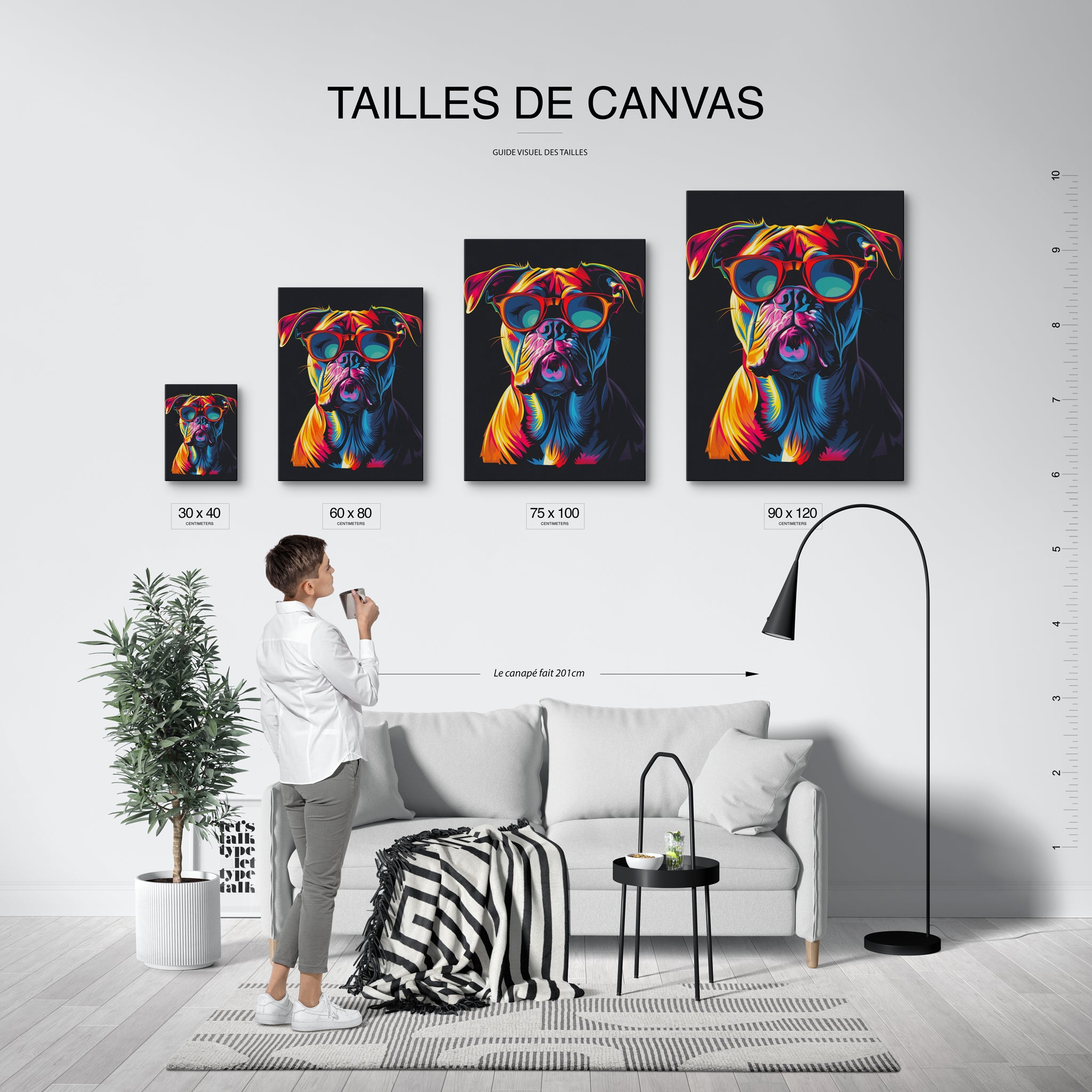 tableau_mural_pop_art_animaux