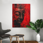 tableau_zen_bouddha_rouge