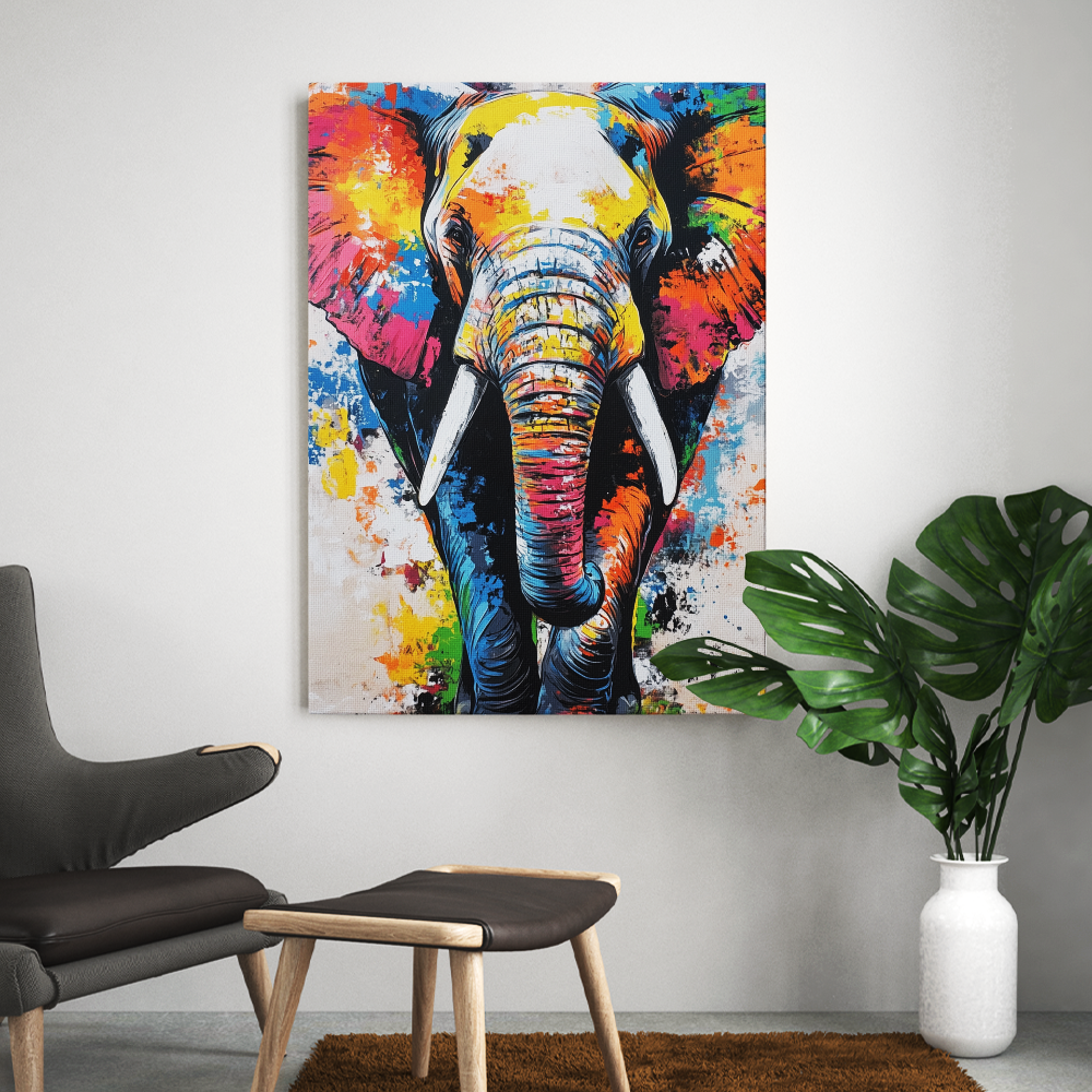 Tableau Eléphant Peinture