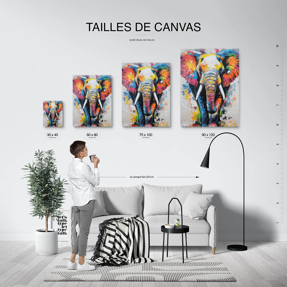 Tableau Eléphant Peinture